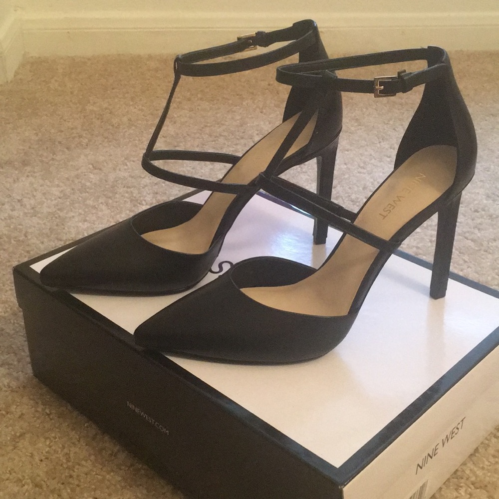 Nine West Black Strappy Heel